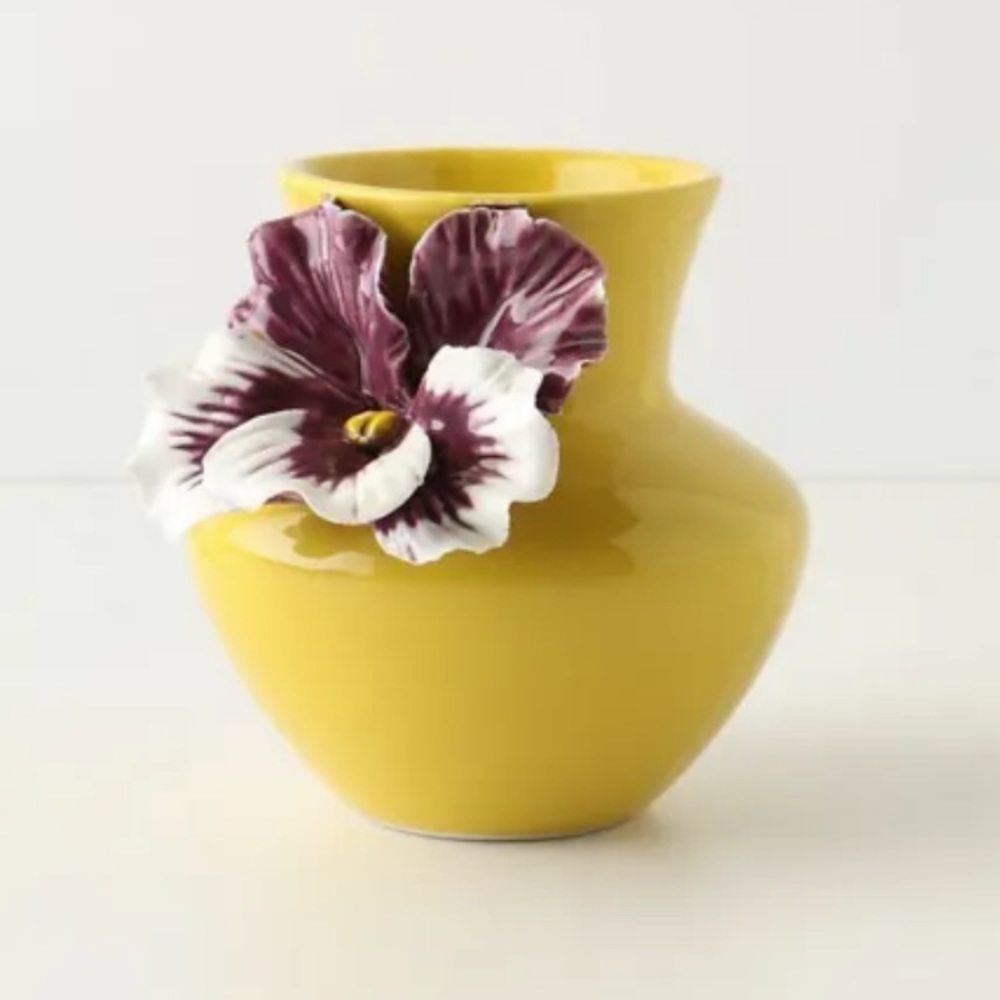 Anthropologie Ceramic Flower Vase - Rare